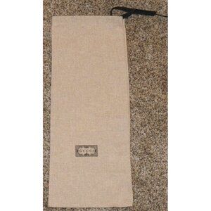 GUCCI White Drawstring Travel Storage Dust Bag 6"x15.5"
